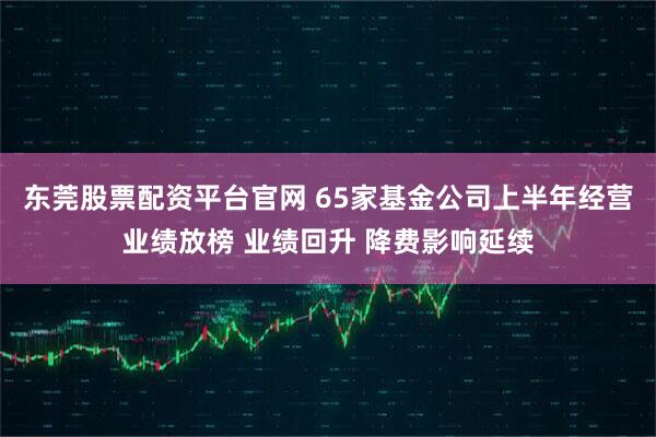 东莞股票配资平台官网 65家基金公司上半年经营业绩放榜 业绩回升 降费影响延续